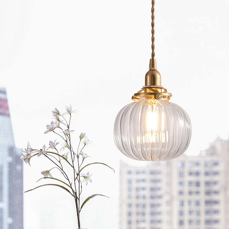 Éclairage pendentif elliptique Aymordage bleu / verre transparent / vert moderne 1 tête de salle à manger plafonnier lampe à pente en laiton