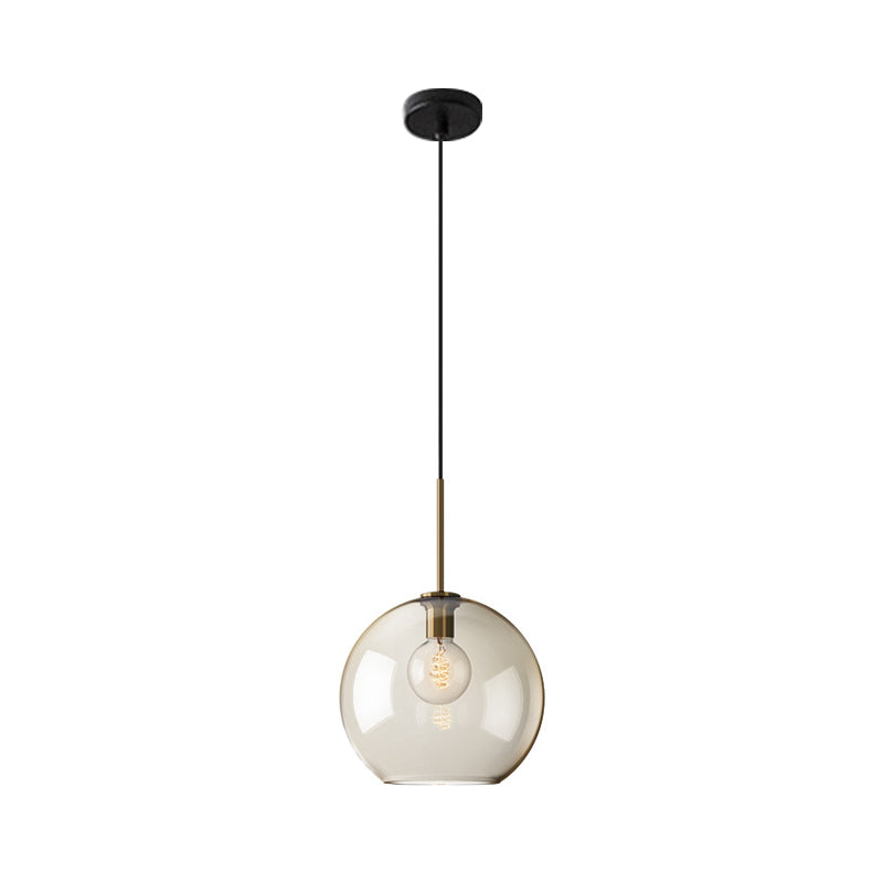 Lampada a sospensione ovale/brocca/globo fumo/cognac vetro a bulba singola luce a soffitto in grigio