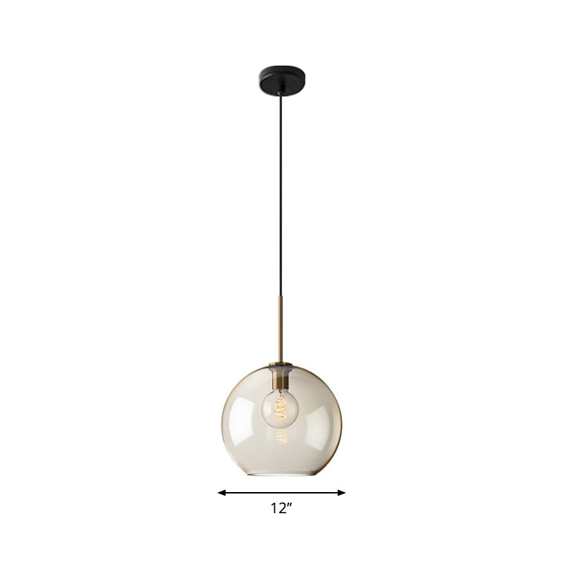 Lampada a sospensione ovale/brocca/globo fumo/cognac vetro a bulba singola luce a soffitto in grigio