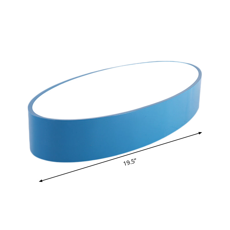 Acrylic Oval LED Flush Mount Light Modern Simple Style Ceiling Lamp for Kid Bedroom