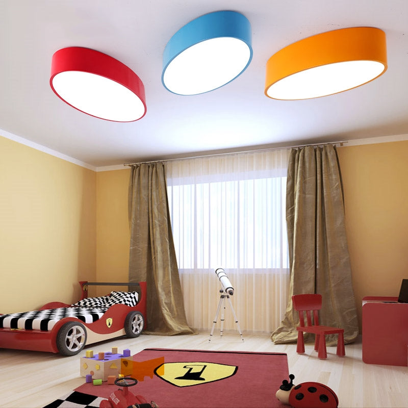 Acrylic Oval LED Flush Mount Light Modern Simple Style Ceiling Lamp for Kid Bedroom