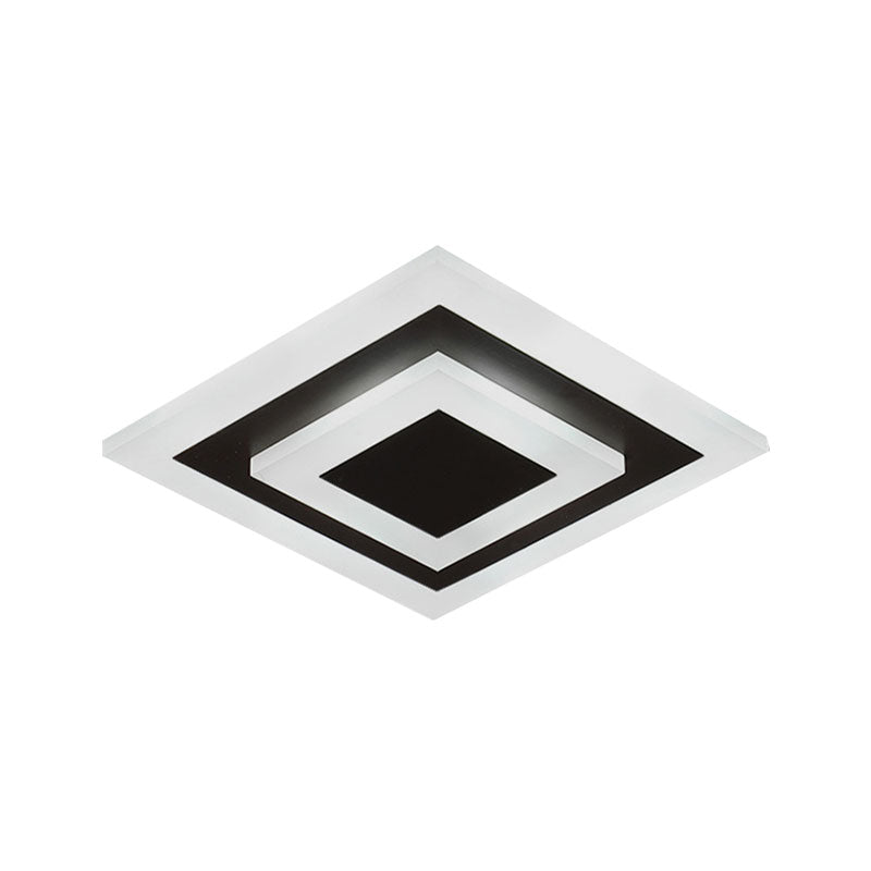 Plafonnier encastré de forme carrée, moderne et élégant, en acrylique, pour couloir et cuisine