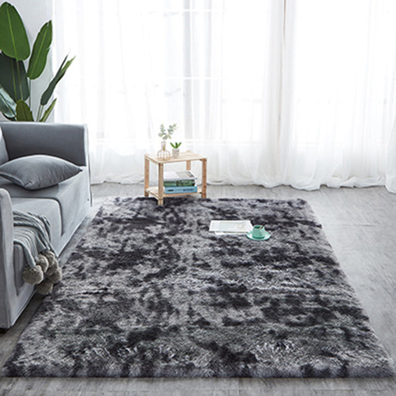 Casual Rug Fluffy Tie Dye Print Rug Washable Carpet for Living Room
