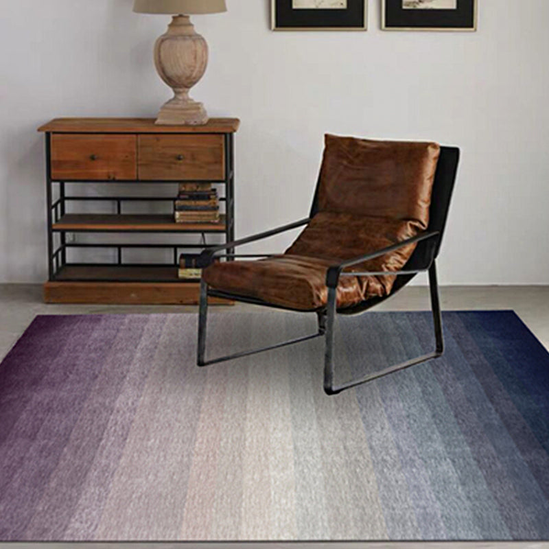 Modernist Ombre Pattern Rug Multicolor Polyester Rug Non-Slip Backing Washable Pet Friendly Carpet for Bedroom