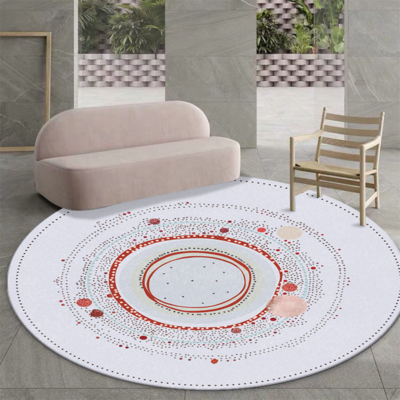 Modernist Decoration Rug Multicolor Circle Pattern Rug Polypropylene Washable Non-Slip Pet Friendly Area Rug