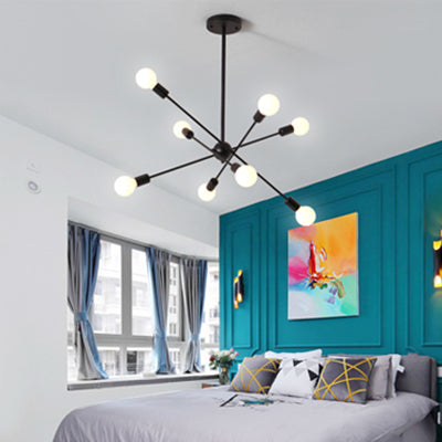 Lampadario a bulbo lampadario a sospensione in metallo vintage lampadario a sospensione in nero