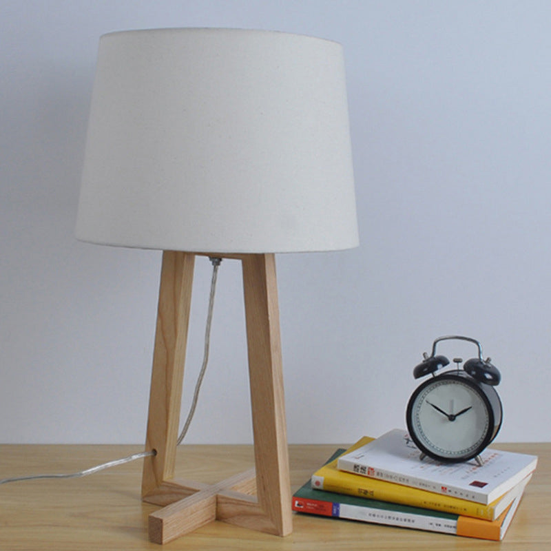Tavolino da tavolo da tavolino minimalismo tessuto a 1 testa in legno a 2 zampe da comodino per la sala per bambini