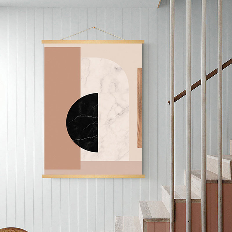Abstract canvas print getextureerd modern huis interieur kunst aan de muur decor in lichte kleur