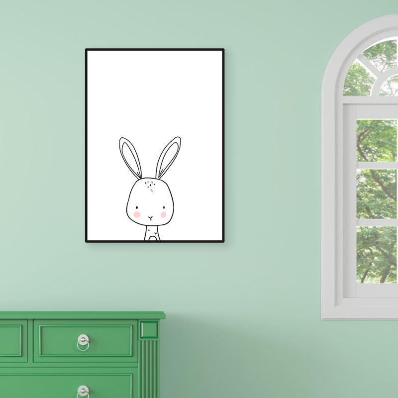 Soft Color Animal Pattern Canvas Print Textured Children's Art Dining Room Wall Decor