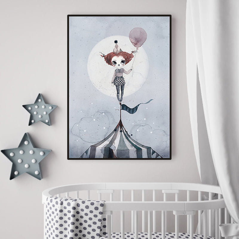 Versatile Deer Wall Decor Pastel Color Children's Art Style Painting for Kids Bedroom