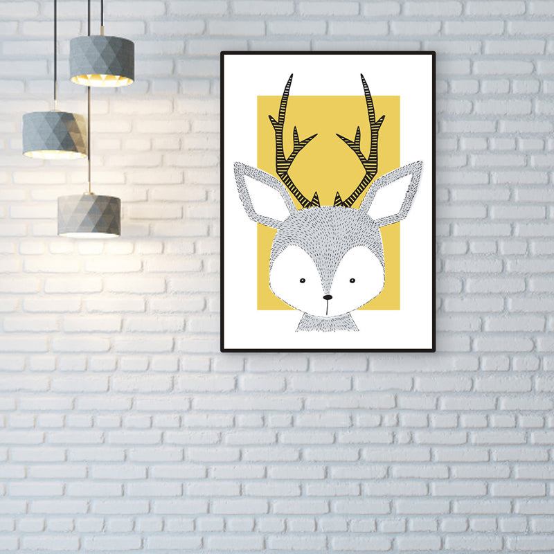 Kinderkunst, Wildtier-Wanddekoration, helle Farbe, Babyzimmer-Leinwand, mehrere Größen