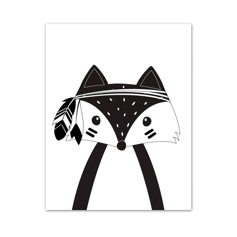 Light Color Wild Animal Canvas Textured Wall Decor for Study Room, Multiple Sizes