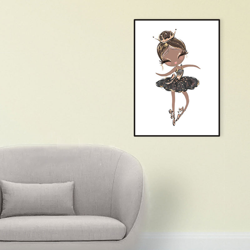 Kids Style Lively Dancing Canvas Soft Color Textured Painting for Bedroom, Multiple Sizes