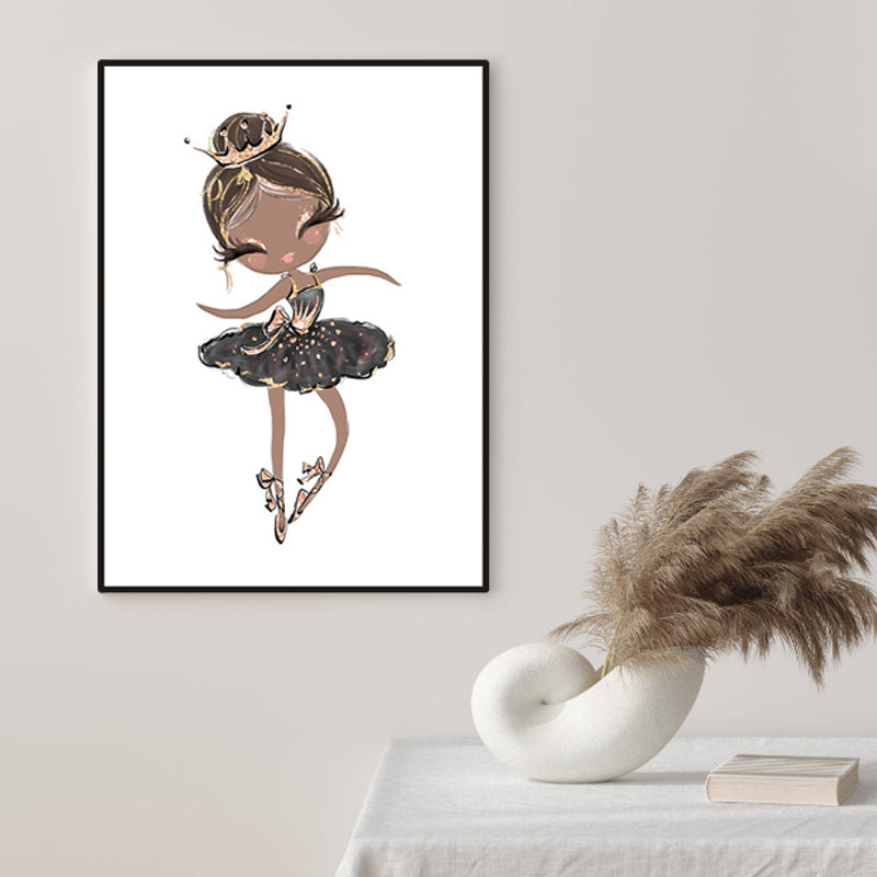 Kids Style Lively Dancing Canvas Soft Color Textured Painting for Bedroom, Multiple Sizes