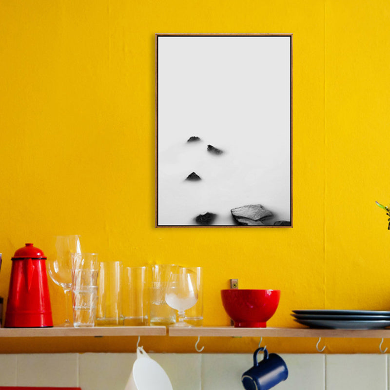 Impression sur toile de paysage vif contemporain, décoration murale de salon en couleur douce