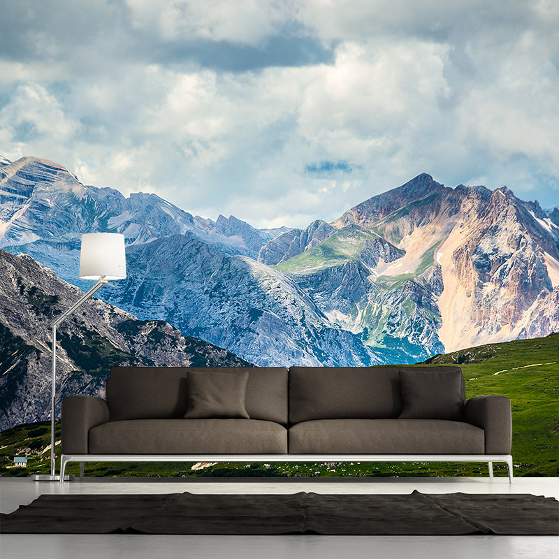 Nature Scenery Mountain Mural Decal Modern Smooth Wall Covering for House Interior