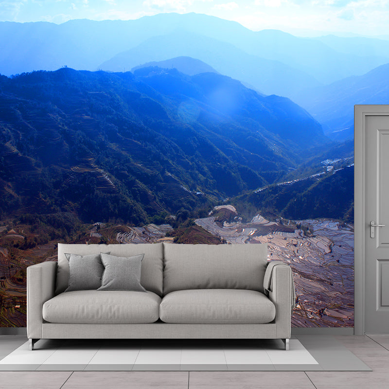 Nature Scenery Mountain Mural Decal Modern Smooth Wall Covering for House Interior