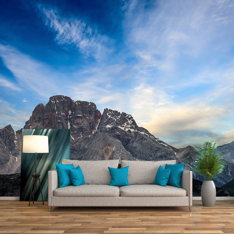 Photo Mountain View Wall Mural Decal Huge Wall Art for Sitting Room, Made to Measure