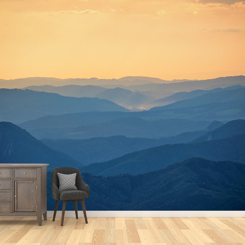 Photo Mountain View Wall Mural Decal Huge Wall Art for Sitting Room, Made to Measure