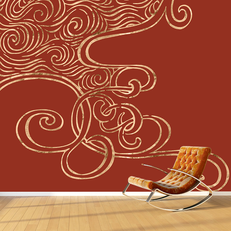 Non-Woven Home Decor Mural Wallpaper Modern Clouding Pattern Wall Covering, Customised