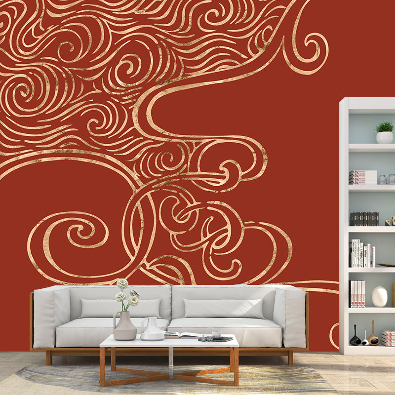 Non-Woven Home Decor Mural Wallpaper Modern Clouding Pattern Wall Covering, Customised