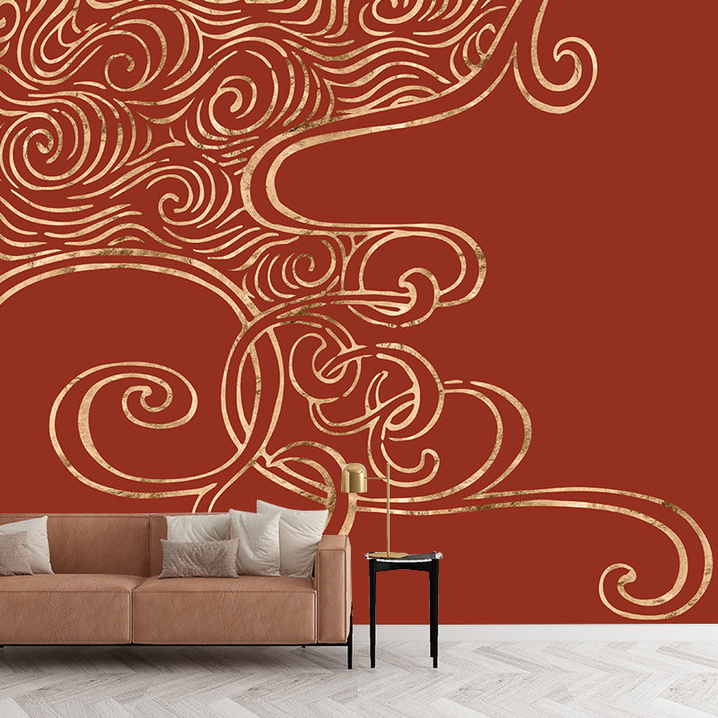 Non-Woven Home Decor Mural Wallpaper Modern Clouding Pattern Wall Covering, Customised
