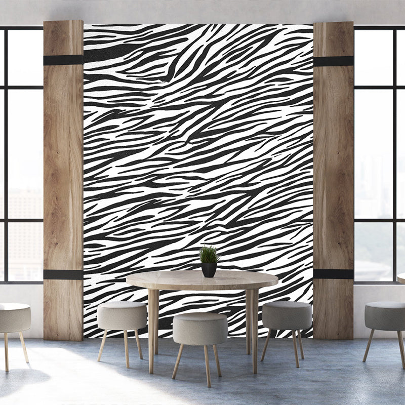 Soft Color Animal Skin Mural Decal Stain Resistant Contemporary Study Room Wall Covering