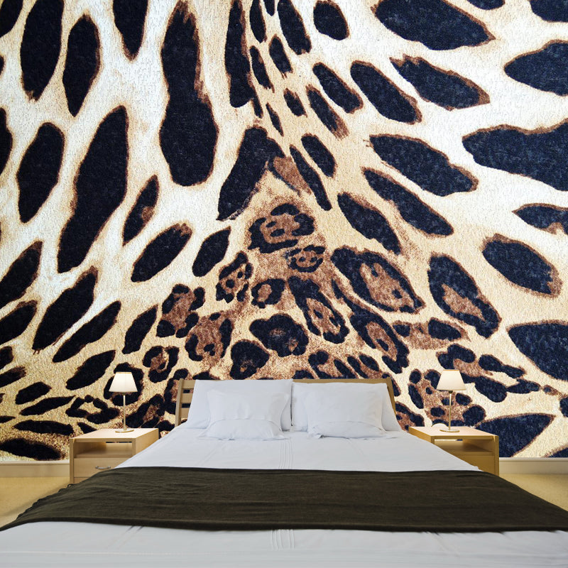 Pastel Color Leopard Print Mural Wallpaper Modern Stain-Proof Wall Decor for Rest Room
