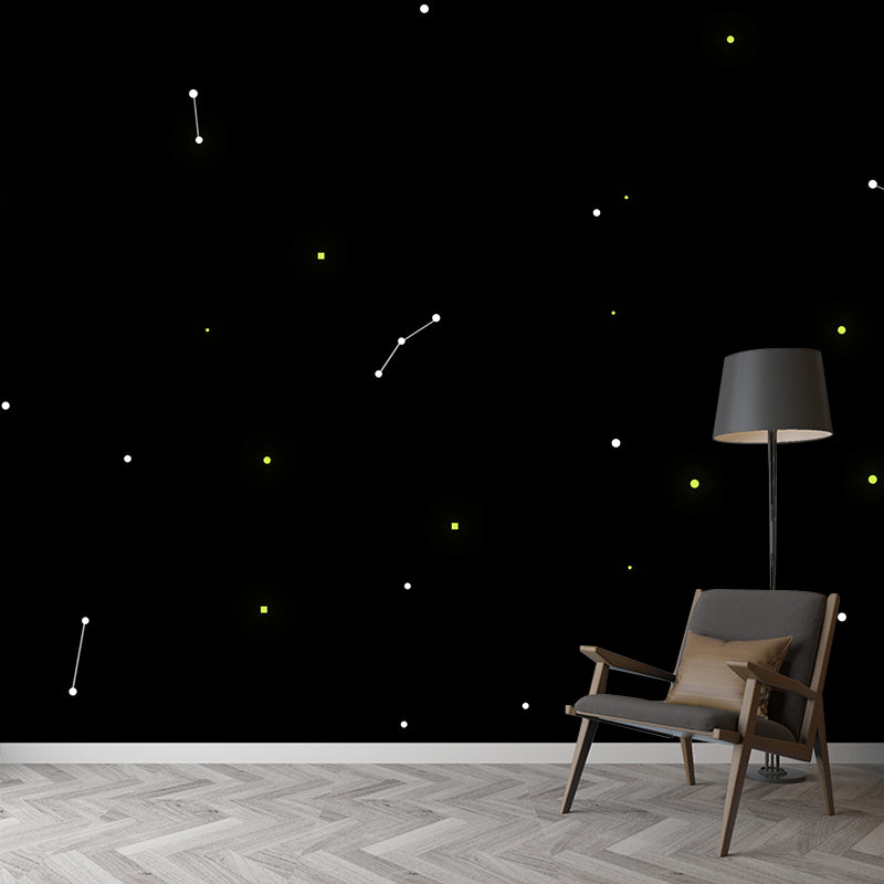 Novel Geometric Pattern Wall Mural Modern Non-Woven Textured Wall Decor in Soft Color