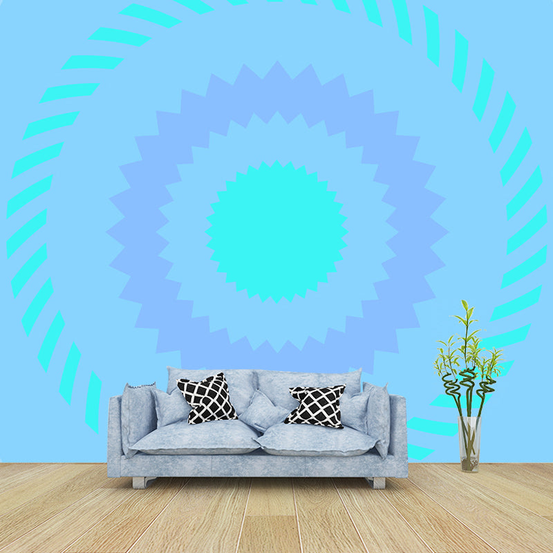 Art mural non tissé de couleur claire à géométrie extra large pour la décoration de la maison, personnalisé