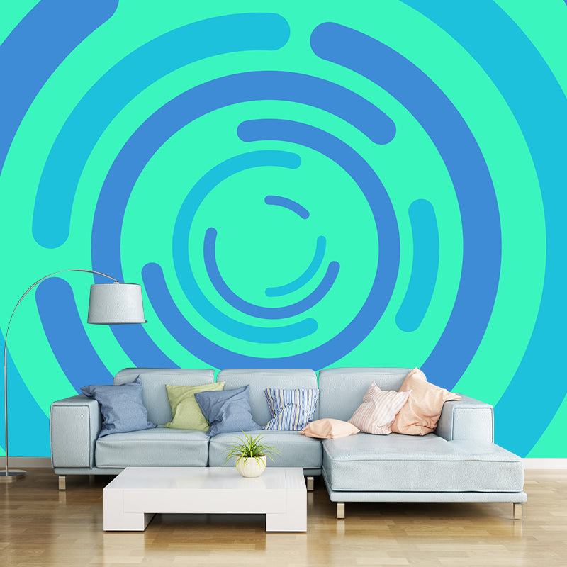 Huge Stylish Graphic Wall Mural Boys Room Geometry Wall Art in Pastel Color, Stain-Proofing