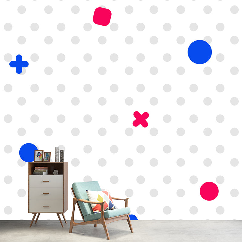 Fancy Geometric Pattern Mural Wallpaper Modern Non-Woven Wall Decor, Made to Measure
