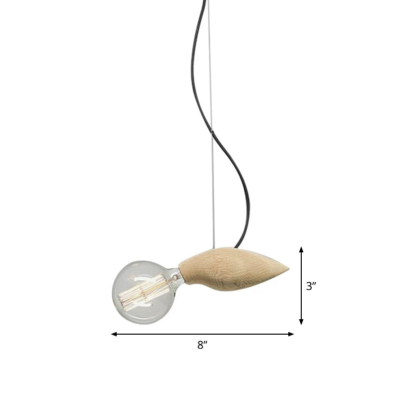 Globe/Oval/Pumpkin Bamboo Pendant Light Modern 1-Light Beige Suspended Lighting Fixture over Dining Table