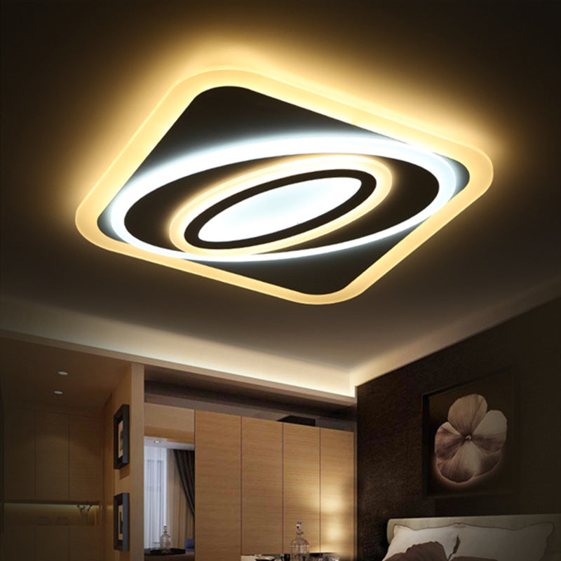 Spacetime wormgat kinderkamer inbouw acryl 21,5"/38"/47" brede LED moderne plafondlamp in warm/wit licht