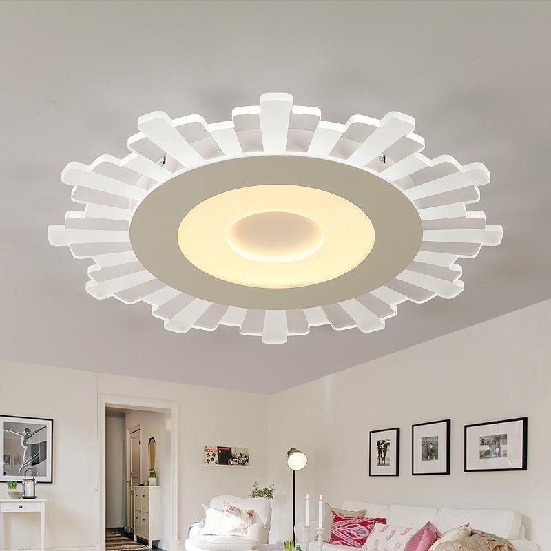 Ultrasottile Mulino a Vento/Gear/Fiore Flush Mount Semplice Acrilico Soggiorno LED Soffitto Flushmount Lampada in Bianco
