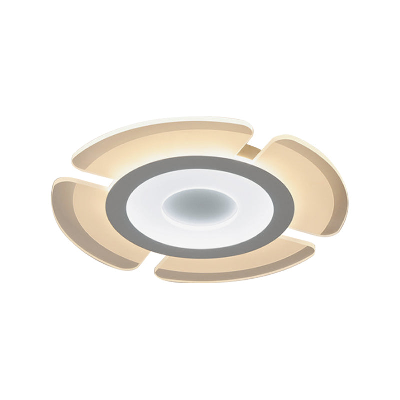 Ultrasottile Mulino a Vento/Gear/Fiore Flush Mount Semplice Acrilico Soggiorno LED Soffitto Flushmount Lampada in Bianco