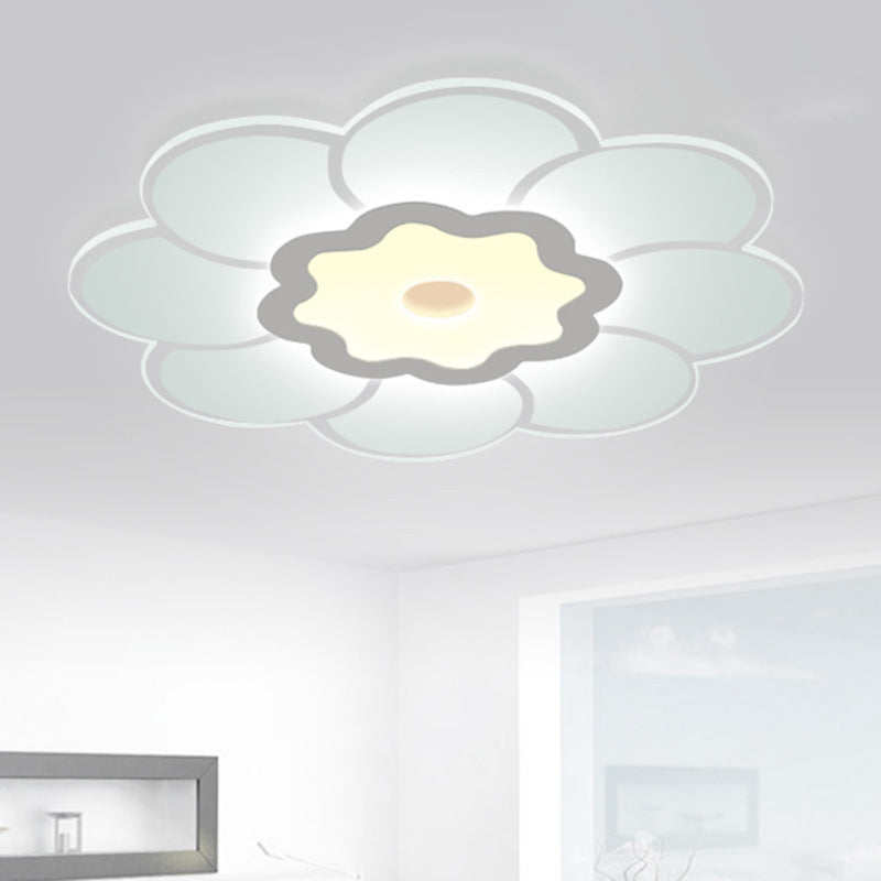 Ultrasottile Mulino a Vento/Gear/Fiore Flush Mount Semplice Acrilico Soggiorno LED Soffitto Flushmount Lampada in Bianco