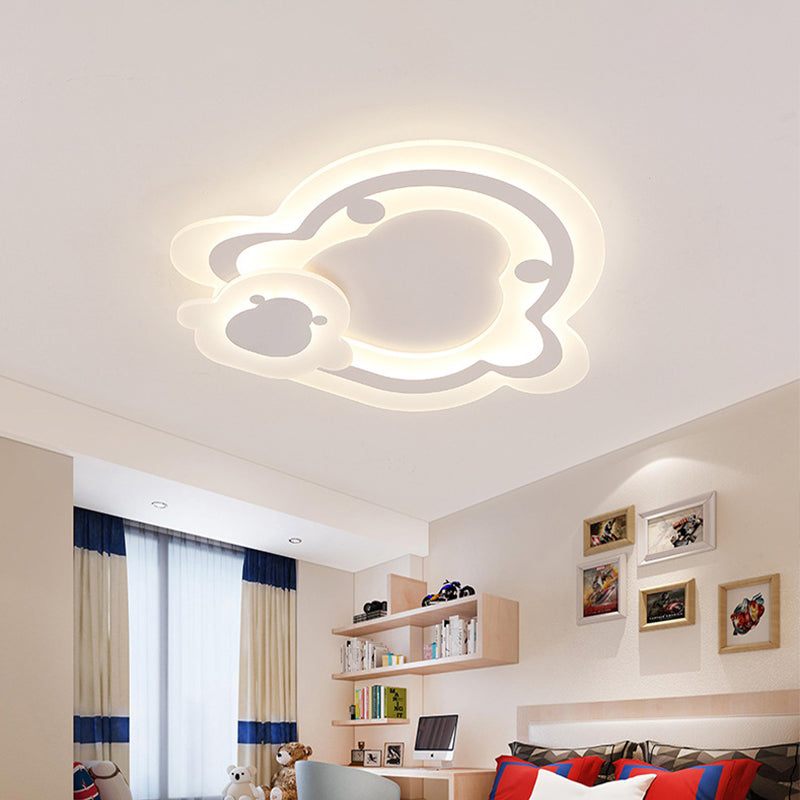 Lampada da soffitto a LED nordica ultrasottile Triangolo bianco/Cuore amoroso/Stella Lampada da incasso con paralume in acrilico, luce calda/bianca