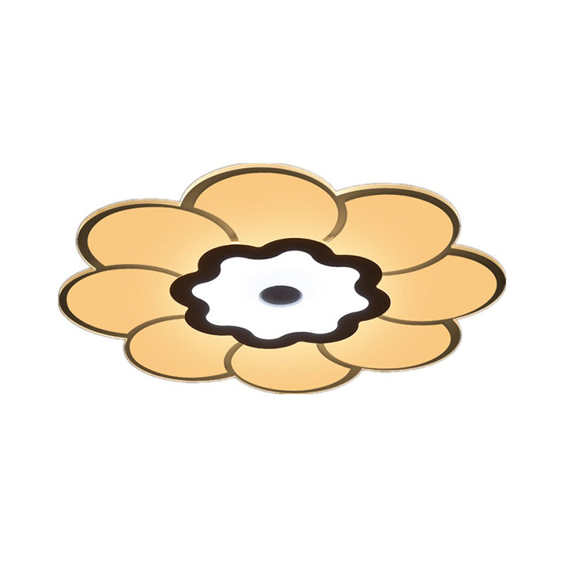 16.5 "/20.5" /31 " Breed Bloemen Plafond Lamp Eenvoudige Stijl Acryl Wit LED Flush Mount Verlichting in Warm/Wit Licht