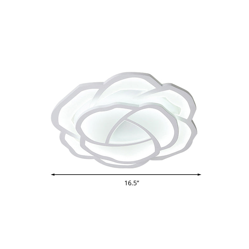 Baby Bedroom Flower LED Ceiling Lamp Acrylic Modern Pretty White Flush Ceiling Light