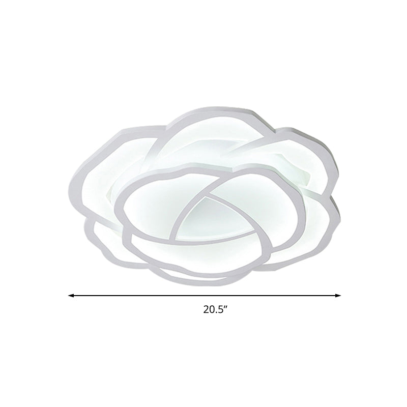 Baby Bedroom Flower LED Ceiling Lamp Acrylic Modern Pretty White Flush Ceiling Light