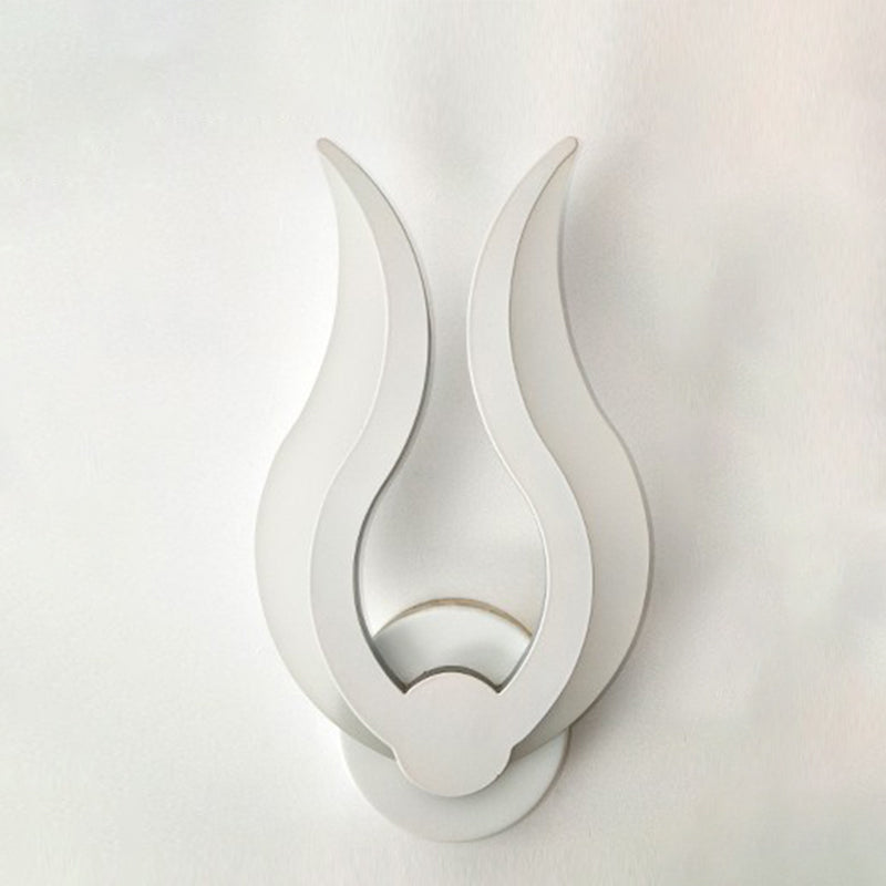 Flame Shaped Bedroom Wall Sconce Lighting Acrylic LED Nordic Wall Mount Light in Warm/White Light
