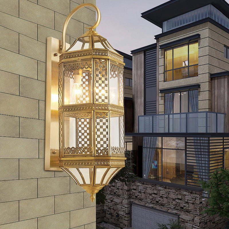 3 luci Luce a parete in ottone lucido minimalista in ottone lucido/ottone antico per veranda