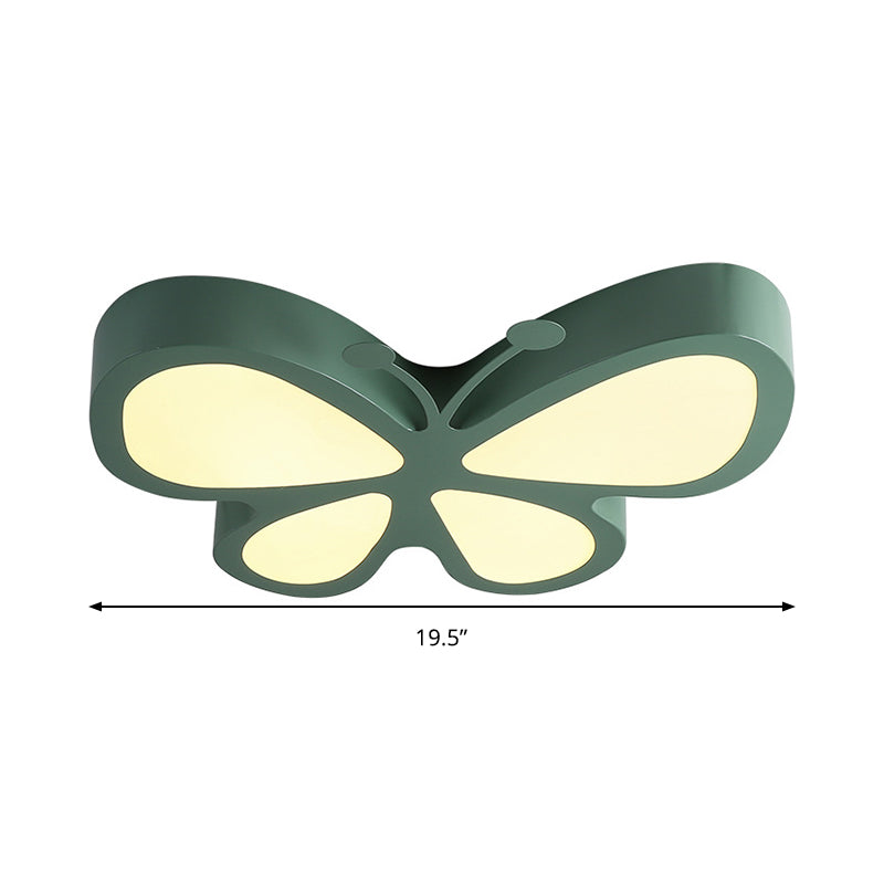 Papillon enfants chambre plafonnier acrylique métal insecte LED encastré lumière