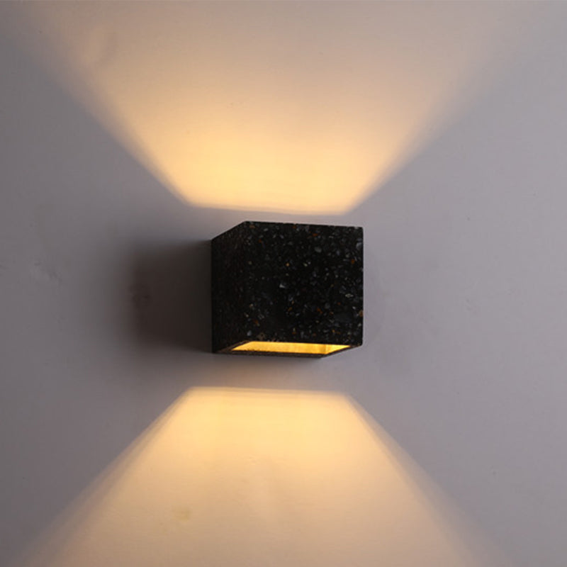 Stile nordico cubico su per la parete sconce a muro terrazzo 1 bulbo hotel monte a parete luce in rosso/bianco/blu