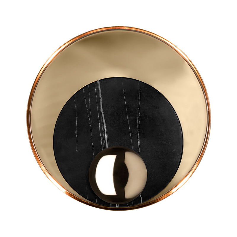 Peacock Tail Feather Wall SCONCE Designer Marmeren woonkamer LED VLOK Mount in zwart/wit en goud