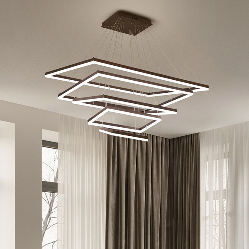 Lámpara de lámpara LED de café acrílico de colgante de 3/4/5 de colgantes colgantes