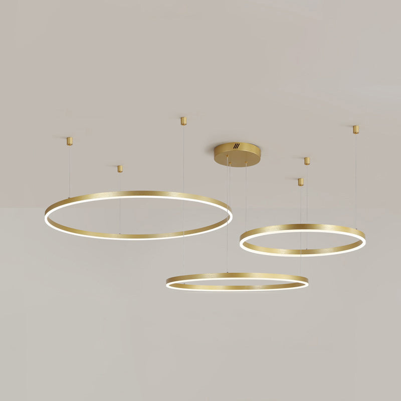 3/4/5 lampadario a cerchio a cerchio a cerchio Postmodern LED Gold LED Assorbimento Luce per soggiorno per soggiorno