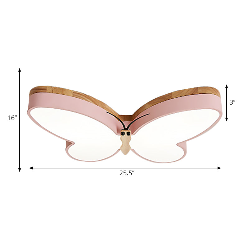 Schmetterlingsförmige Wohnzimmer-LED-Deckenleuchte aus Acryl, zeitgenössische Unterputz-Deckenleuchte