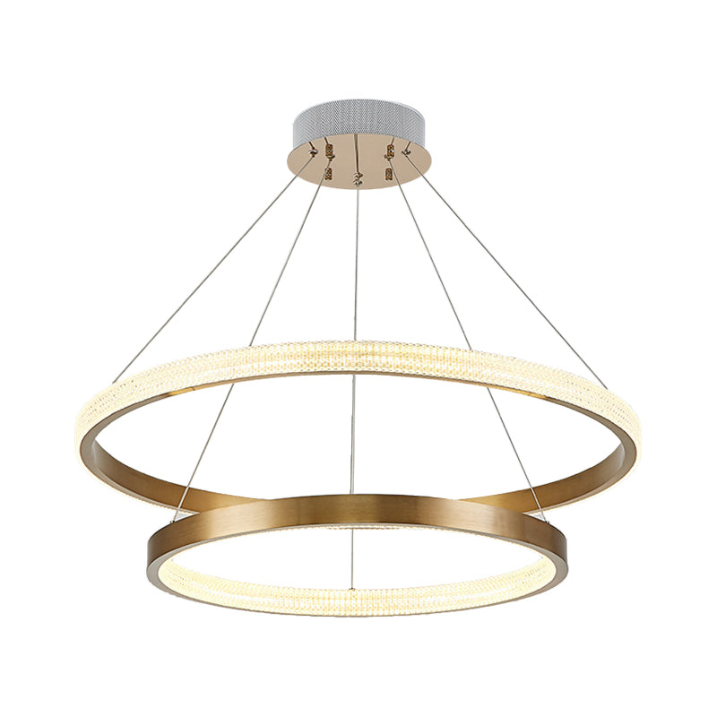 Alluminio 2/3 a filo a cerchio a livello Terocero Light Postmodern Gold Fine LED Spazzante Lampone Illuminazione